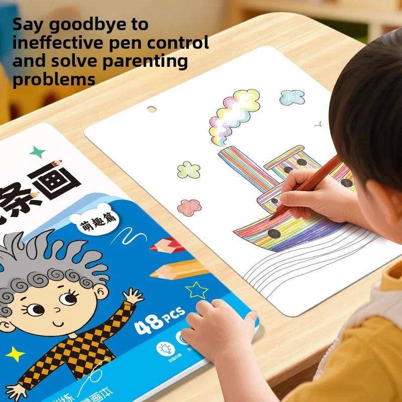 Pen Control Workbook for Kids Ages 3-6,Coloring & Drawing Practice Book for Preschool,Fine Skills & Focus Training Activity Book