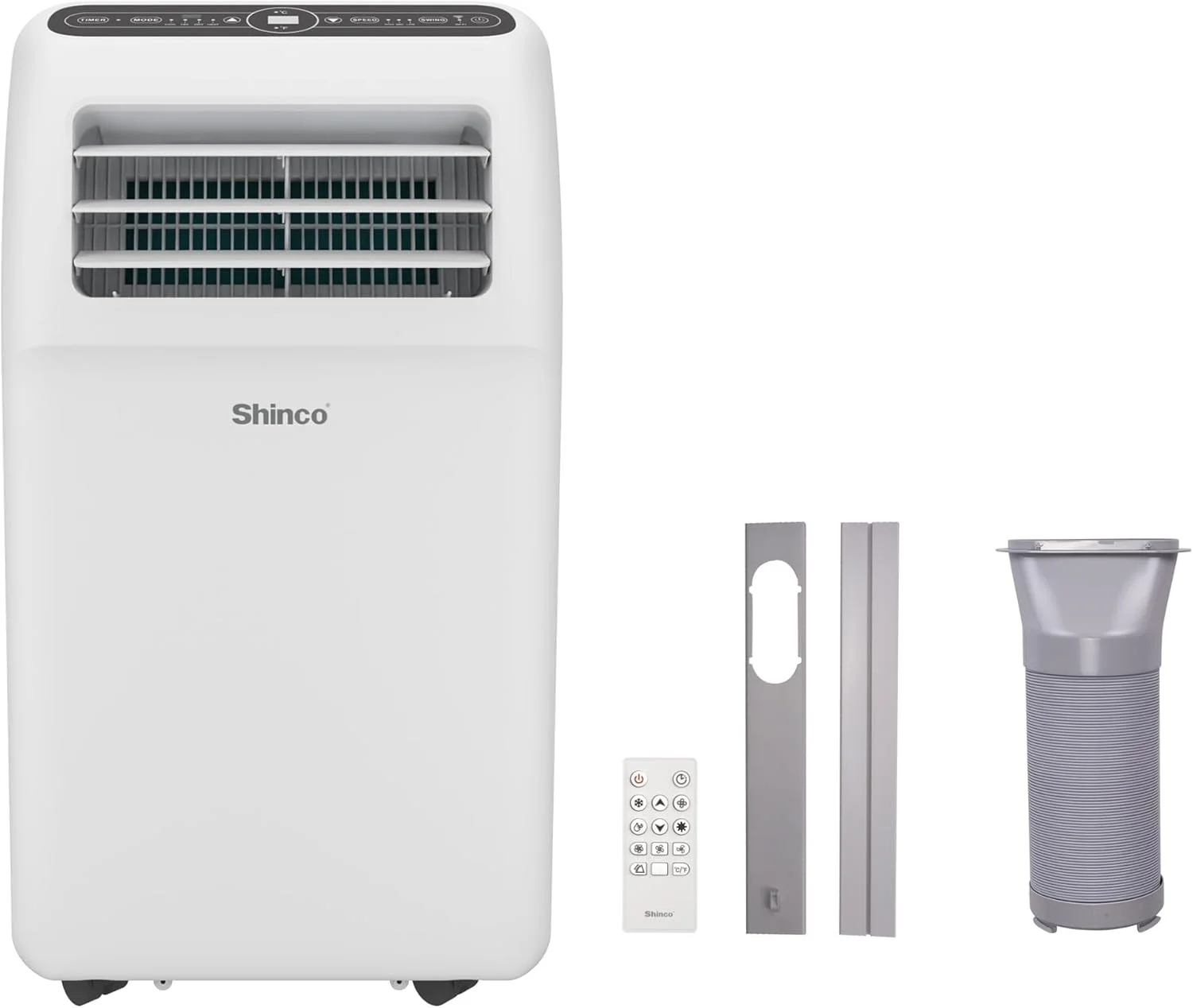 Climatiseur mobile SHINCO avec tuyau d'échappement, 12 000 BTU, WIFI intégré, refroidissement, chauffage, ventilation et déshumidification