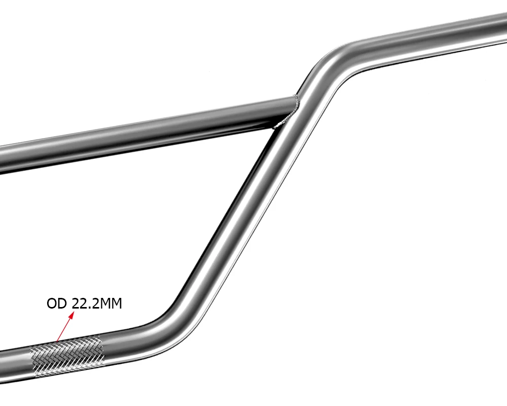 Guidon BMX Lowrider – Chrome – Largeur 28″ – Pince 22.2 Mm – Neuf