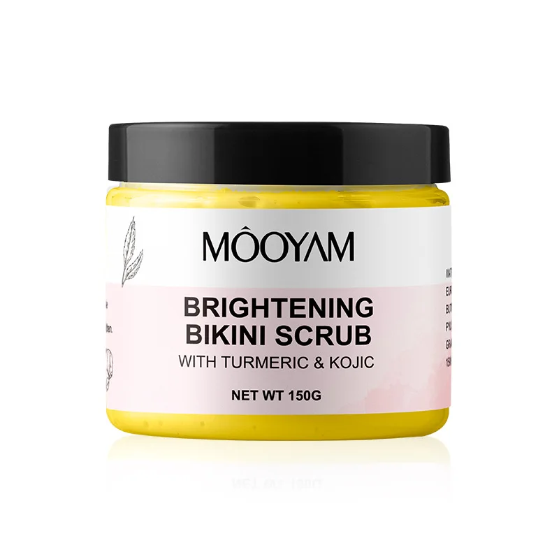 Bikini parts brightening and whitening kojic acid turmeric scrub cream ice cream chicken skin exfoliation body scrub cream