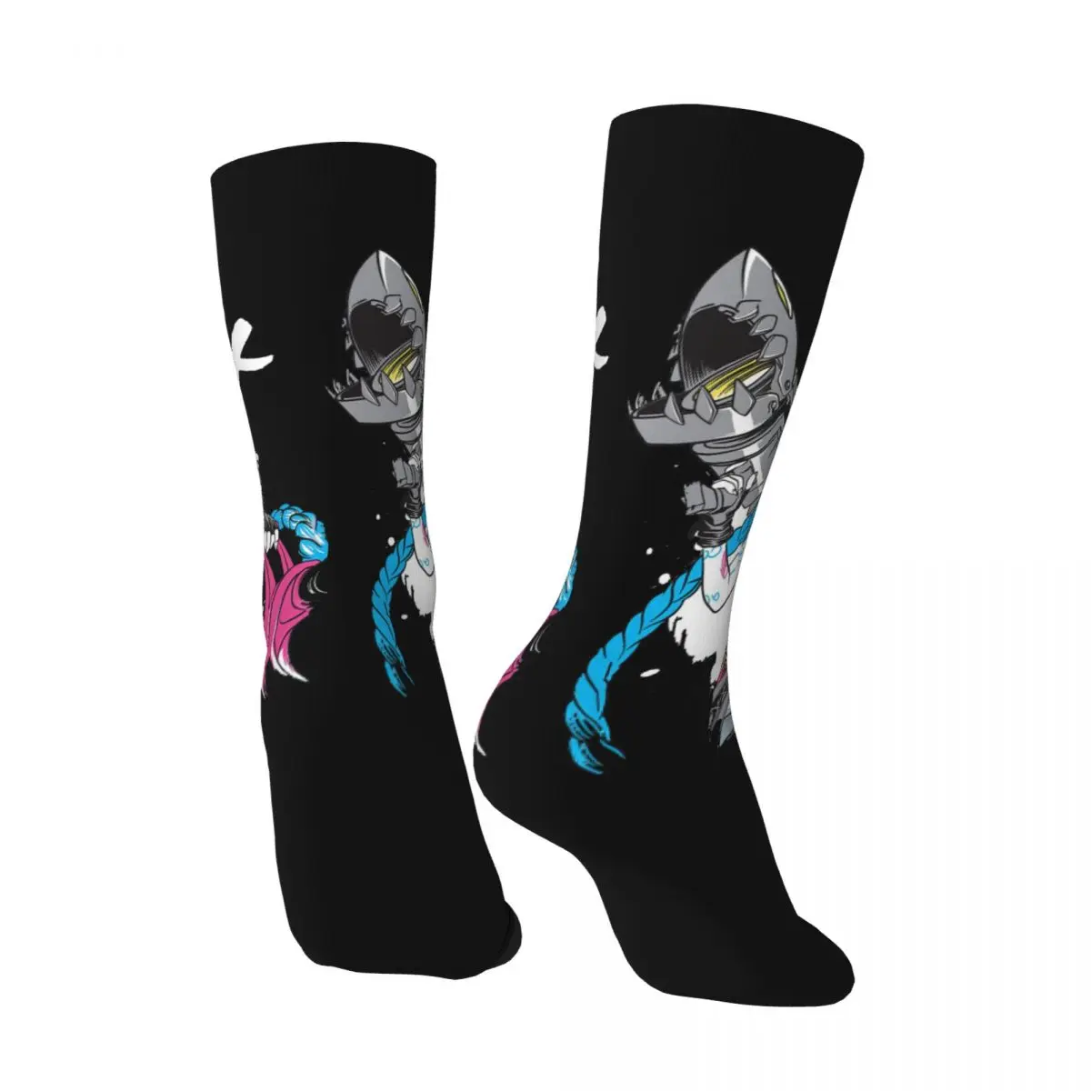 Crazy compression Sock for Men Havoc Warrior Hip Hop Harajuku Arcane League of Legends Happy Seamless Pattern Boys Crew Sock