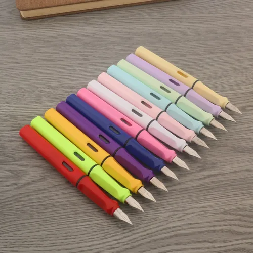 Imagen 2 del producto Calidad de lujo 407 pluma estilográfica Clip clásico VERDE PLATA EF estilo papelería tinta pluma Oficina escuela suministros nuevo