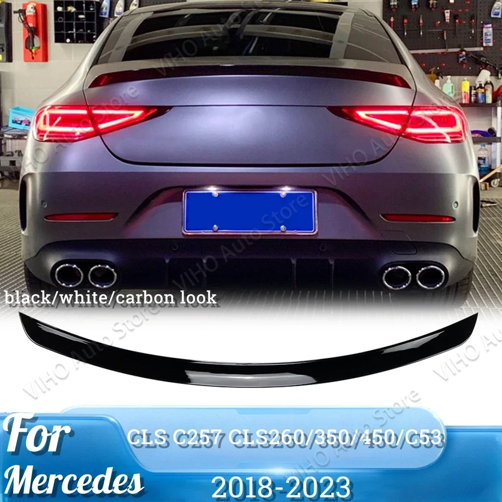 Car Rear Roof Spoiler Trunk Spoilers Tail Wing For Mercedes Benz CLS class C257 W257 CLS300 CLS350 CLS400 CLS53 AMG 2018-2023