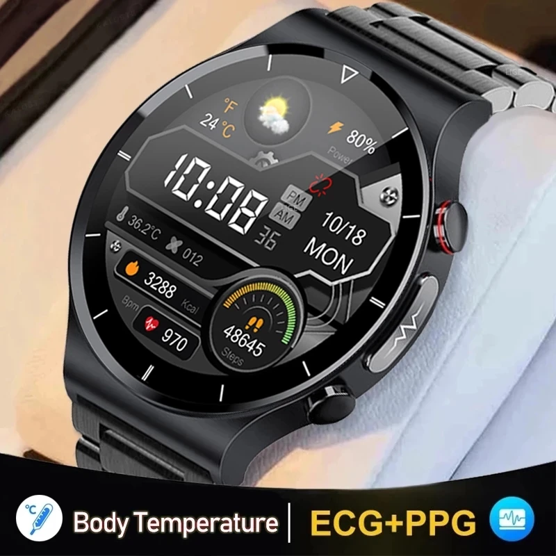 Top! 2022 New Smart watch Men 360*360 HD Full Touch Screen Fitness Tracker Smart Watch Men ECG+PPG Heart Rate Monitor Blood