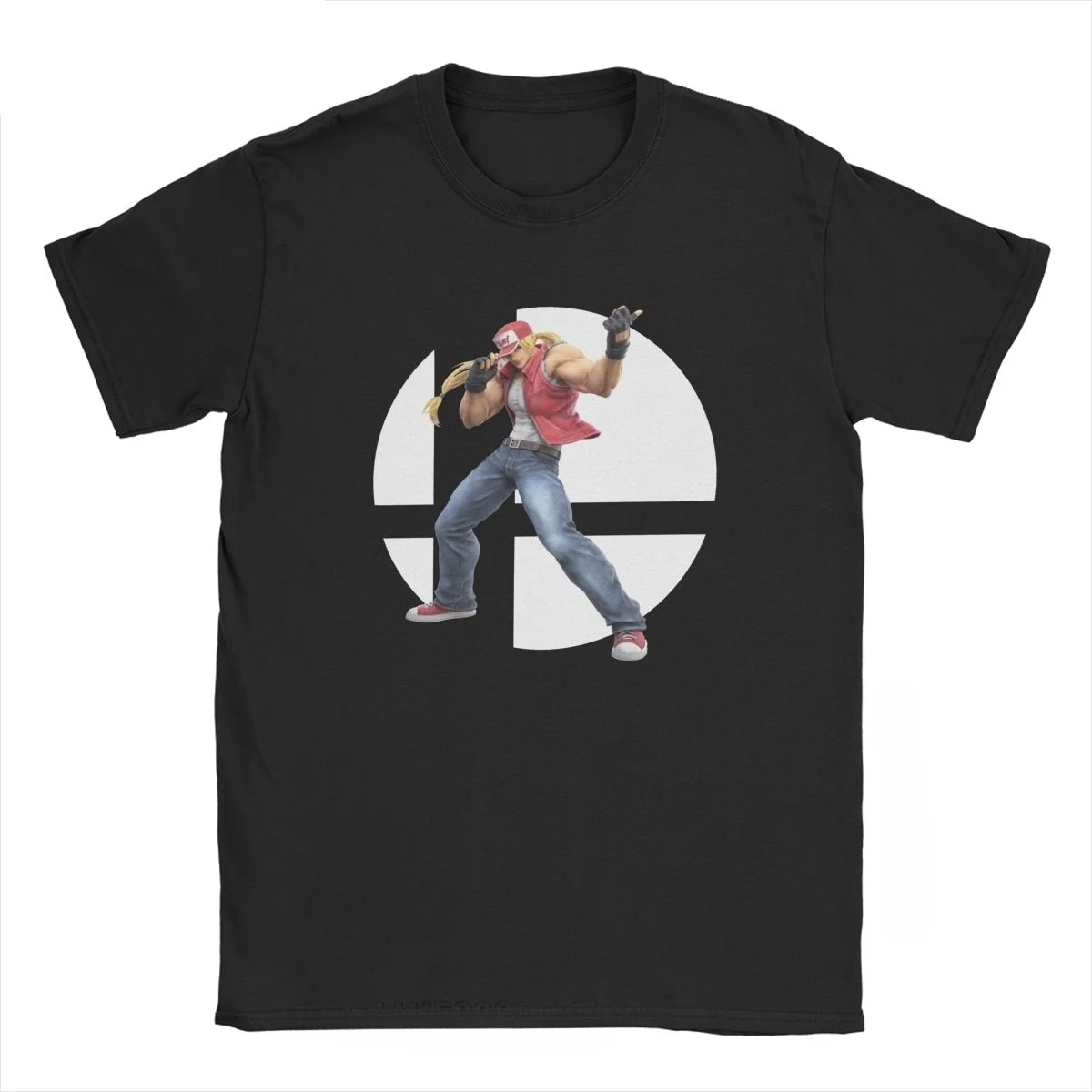 King Of Fighters Terry Bogard Smash Bros T-Shirts For Men 100% Cotton Tee Shirt Crew Neck Classic T Shirts Printed Tops