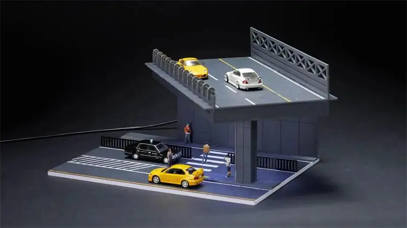 You N Car 1:64 Road & Elevated Highway Scene Diorama