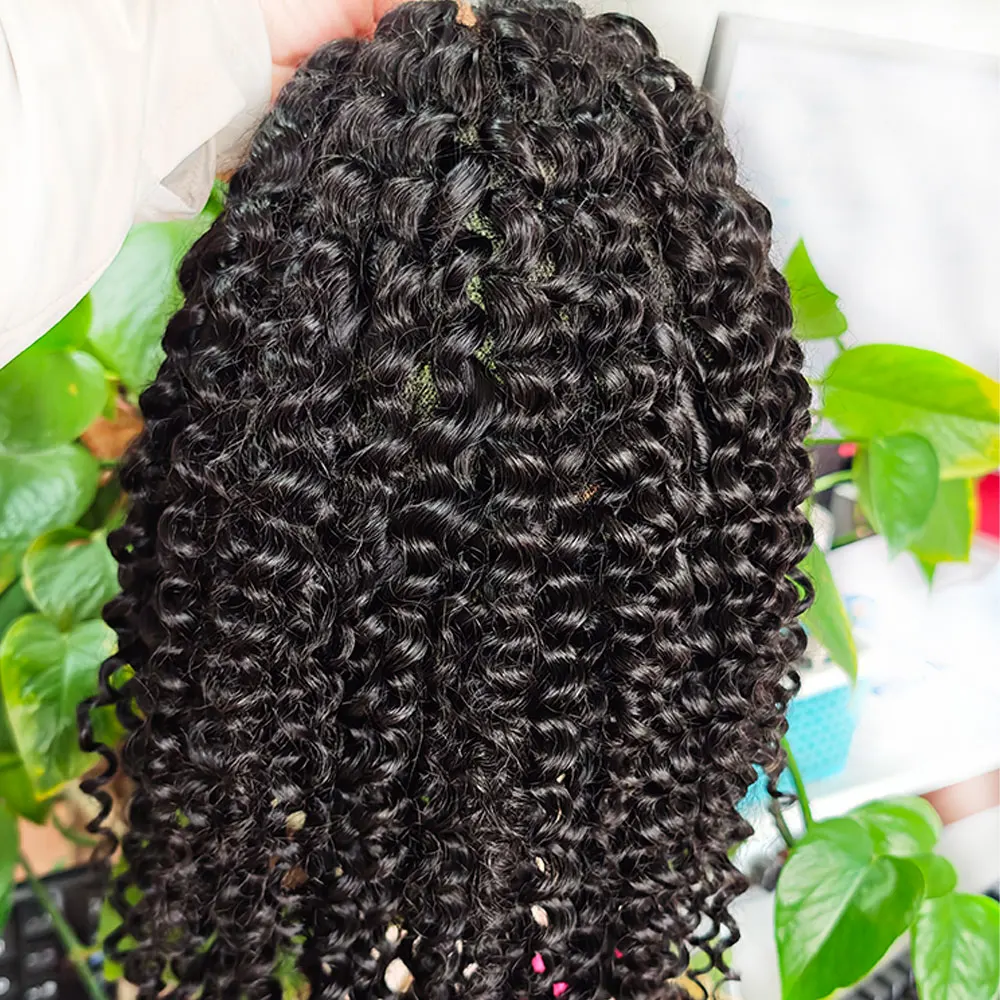 

12inch Men's Kinky Curly Human Hair Toupee Topper Mono Lace Wig 10x8inch Curly Hair Replacement Hairpiece for Men