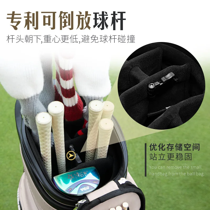 PGM Golf Bags Women Air Checked Waterproof Hard Shell Telescopic Four-wheel Aircraft Club Bag QB181