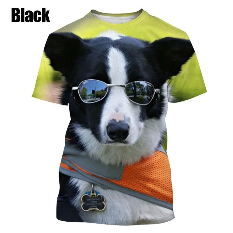 

3D Printed Cute Dog Tshirt For Men And Women Dog Lover Street Casual Short Sleeves Cute Pet Graphic T Shirts Children Tee Shirts
