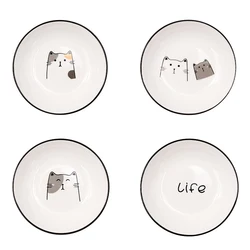 Ceramic Seasoning Dish Cartoon Cat Dessert Creative Cute Sauce Dishes Household Soy Vinegar Dishes Roast Meat Dip Snack Plate