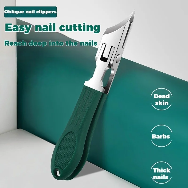 

1/3 шт., кусачки и ножницы для ногтей с заостренным наклонным кончиком из нержавеющей стали-домашний триммер с защитой от брызг для кутикулы и канавок