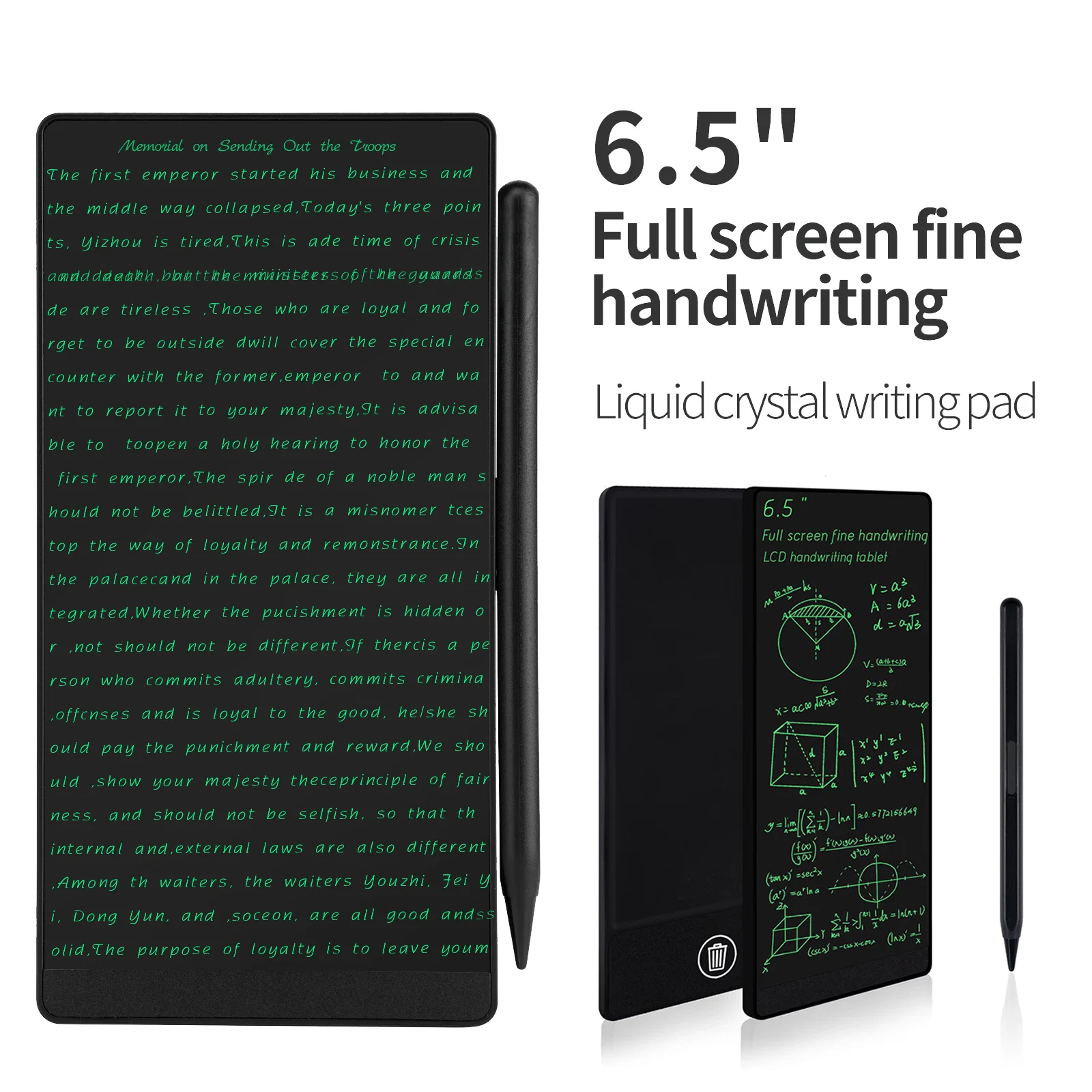 Tableta LCD de escritura a mano Superfina, tablero de dibujos de cristal líquido con pantalla completa de 6,5 pulgadas, almohadilla magnética para bocetos, CONTENIDO DE REUNIONES