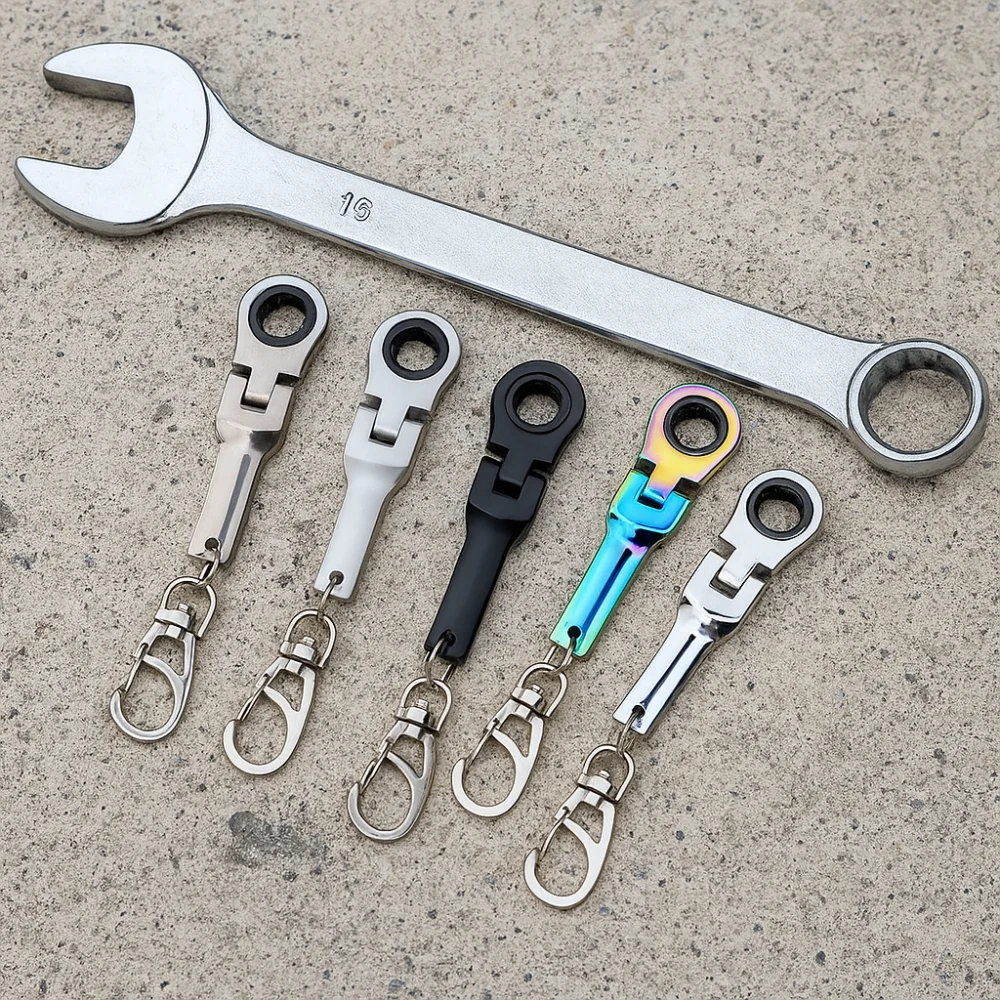 

Compact Appearance Ratchet Spanner Metal Material Foldable Design Ratchet Wrench 180 Degree Rotatable Quick Release
