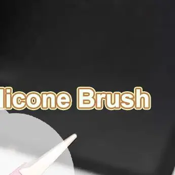 فرشاة كريم أساس محمولة من السيليكون مع ورق مختلط ملون، بودرة مطبقة بالتساوي، بدون خط كريم أساس برأس مسطح، قاعدة مكياج للوجه #1