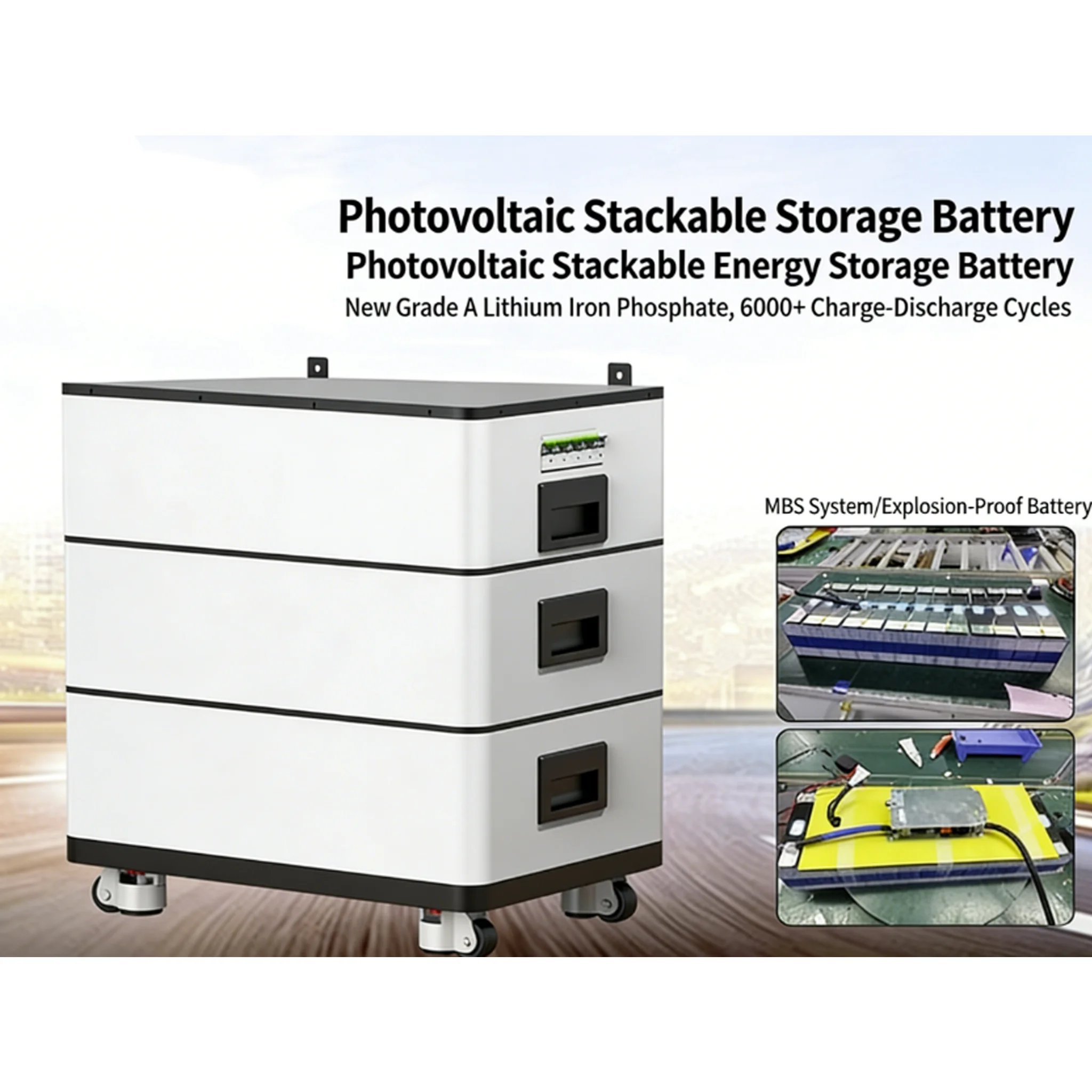 Plug And Play  SystemHome Use Balcony Monocrystalline Silicon  Power Plant Grid-Connected System 30kW Inverter LiFePO4