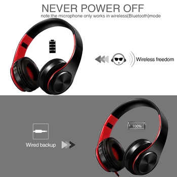 2026 Wireless Bluetooth Stereo Headset Upgrading Sports Overhead Earphone with Mic for Smart Phone TV PC Tablet - Music - Image 3