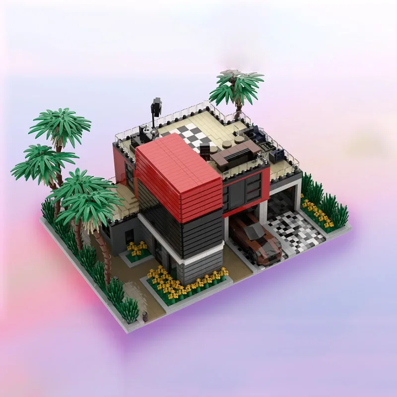 新しいMOCビルディングブロック、建築模型、海辺の都市、家、子供のおもちゃ、ギフト、DIY組み立てセット