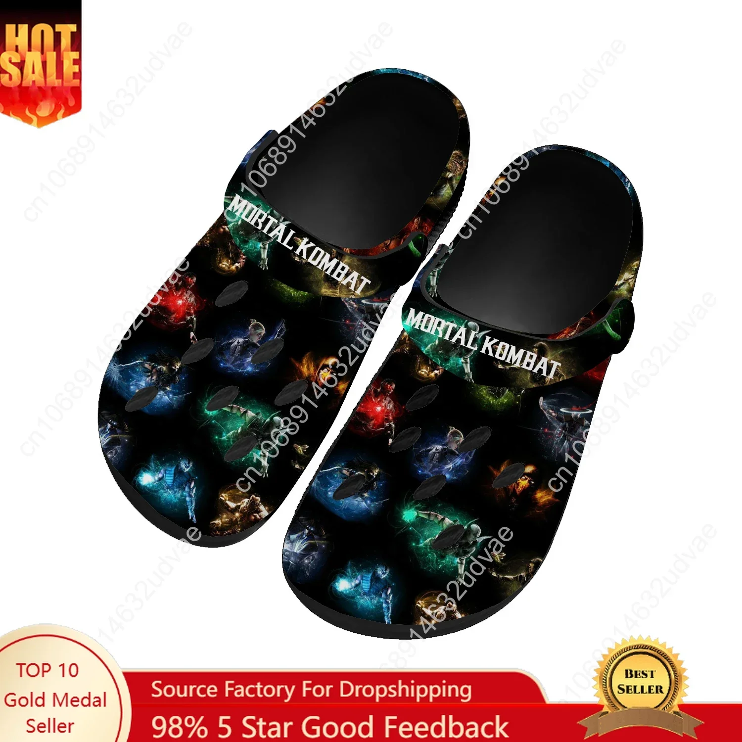 

Mortal Kombat Water Shoes Mens Womens Comfortable Fashion Home Garden Clogs Customizd Sandals Beach Breathable Hole Slippers