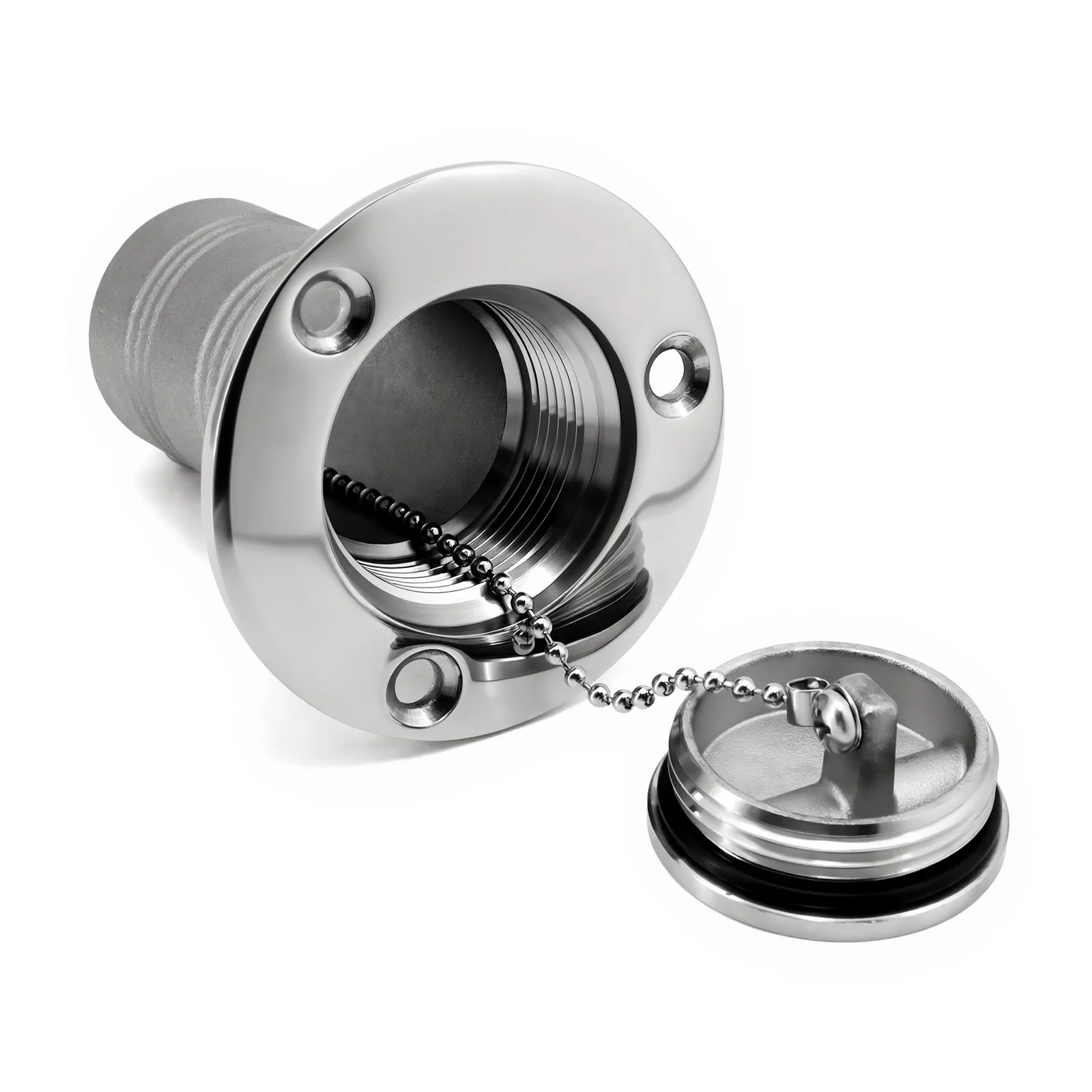 38mm/50mm Edelstahl-Deckfüllkappe für Kraftstoff, Diesel, Gas, Abwasser, Deckfüllkappen für Marine-Bootszubehör – Detail 8