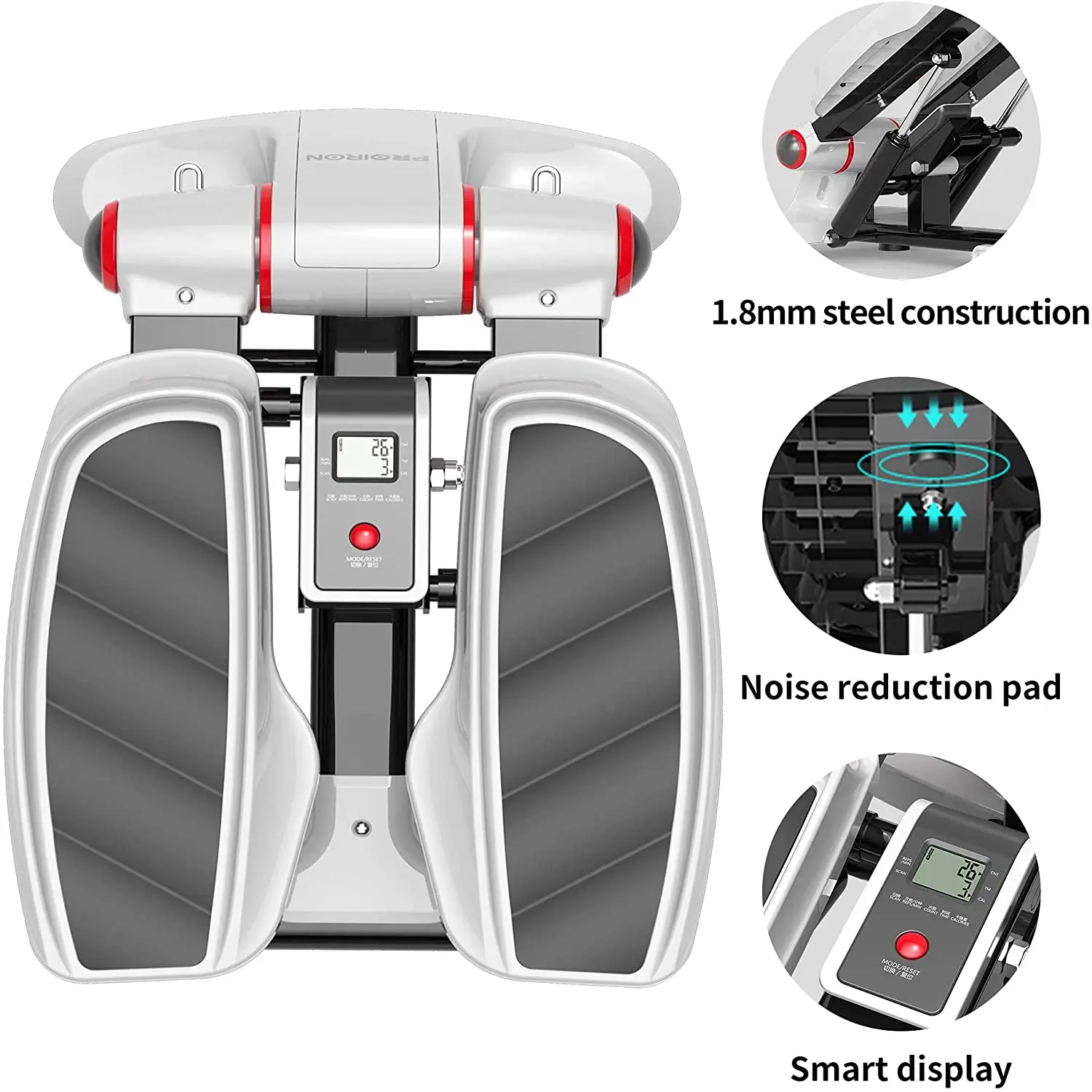 Aerobic Fitness Equipment Stepper Treadmill Mini Exercise Stepper With Resistance Bands Portable Multi Functional Gym Fitness