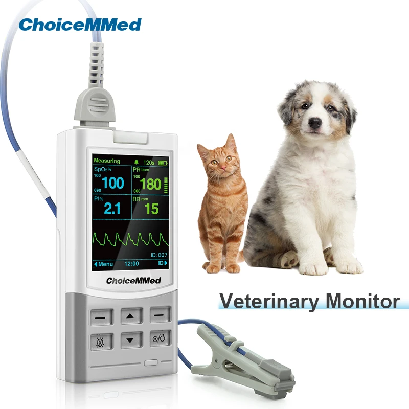 

ChoiceMMed Veterinary Monitor Portable Handheld Rechargeable Medical Pulse Oximeter Health Monitors SPO2 PI PR Oximetro For Vet