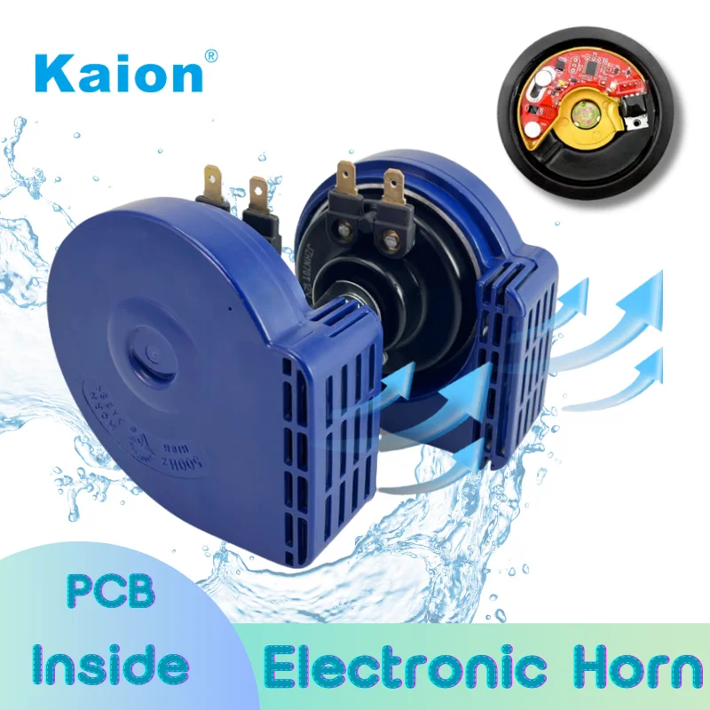 

KAION Waterproof PCB Contactless Electronic Horn Super loud with Recovery Fuction 12V For Universal Car