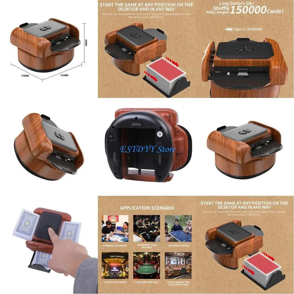 

G6DE Quick Shufflers Machine Low Noise Technology Durability for Card Games Enthusiasts