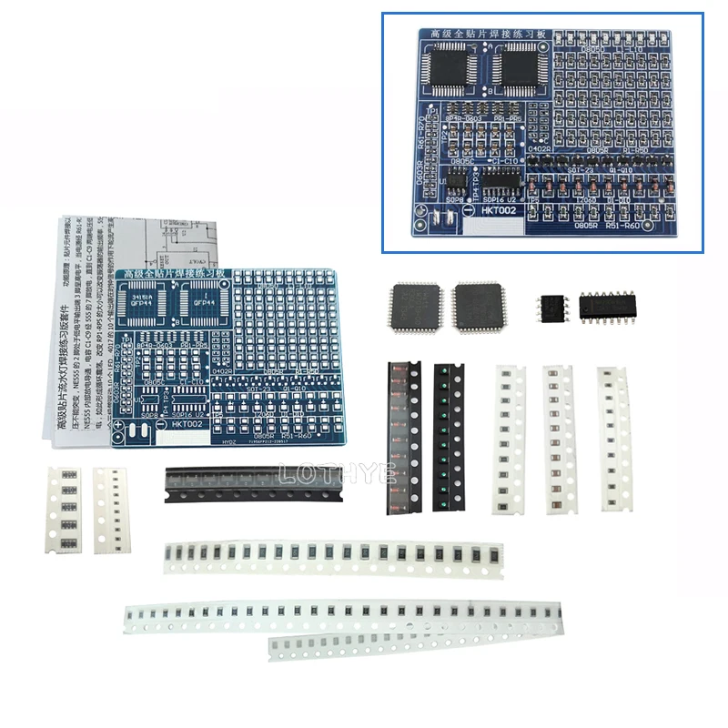 DIY Elektronische Kit SMD Component Solderen Praktijk Board NE555 CD4017 Roterende Knipperende LED SMT LQFP44 Circuit Training Kit