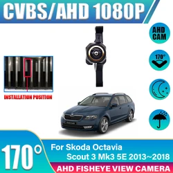 HD Car Front View LOGO Parking Camera AHD 1080P Night Vision For Skoda Octavia Scout 3 Mk3 5E 2013 2014 2015 2016 2017 2018