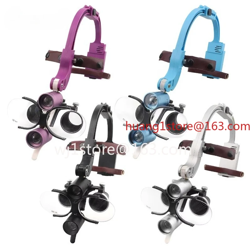 Color 2.5X  Light Emitting Diode Headlights Binocular magnifying glass 5w Headlights Laboratory Equipment