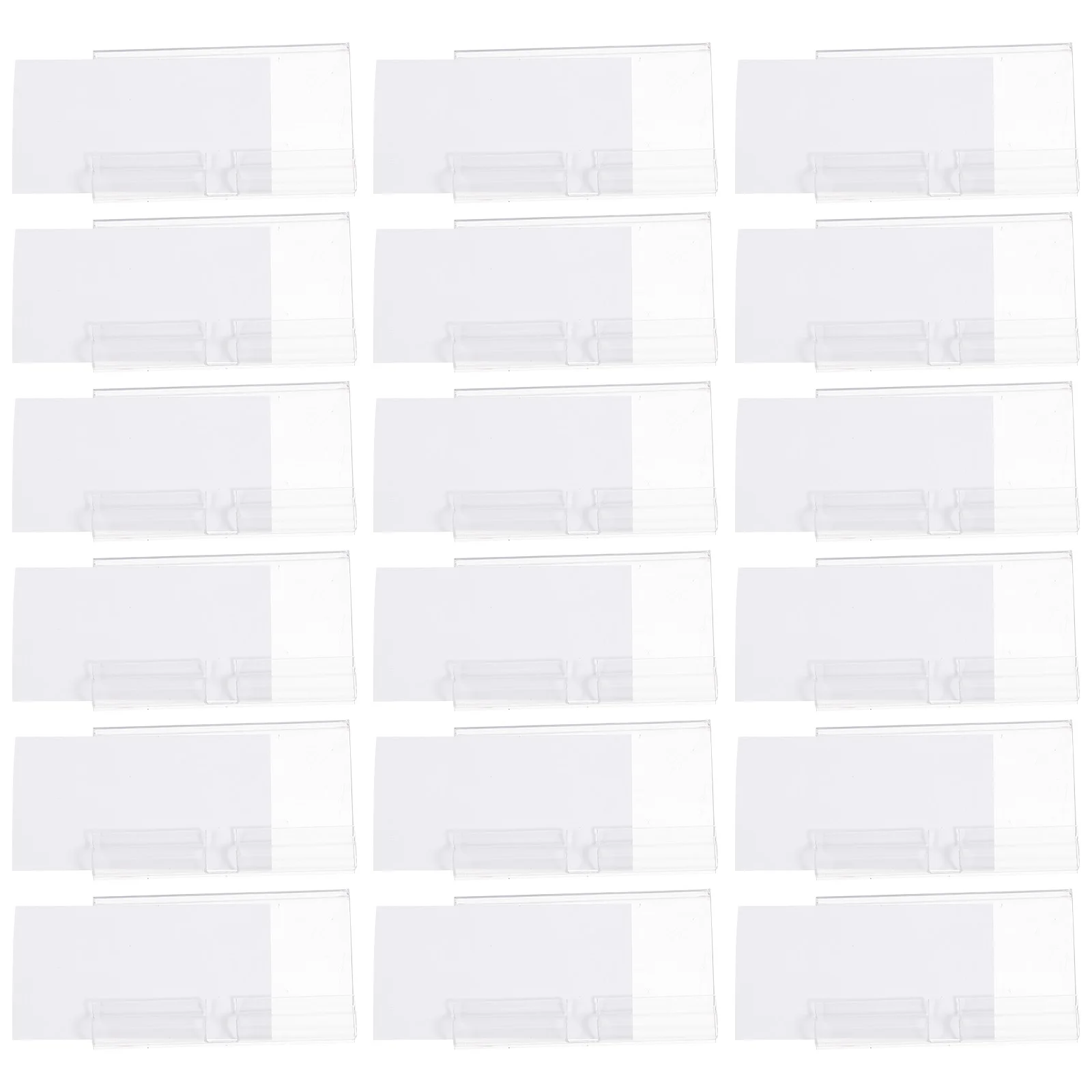 

50 Sets Price Tag Plastic Shelf Edges Label Holders Labels for Wire Shelves Basket Clear Sign Pvc Hanging Shelving