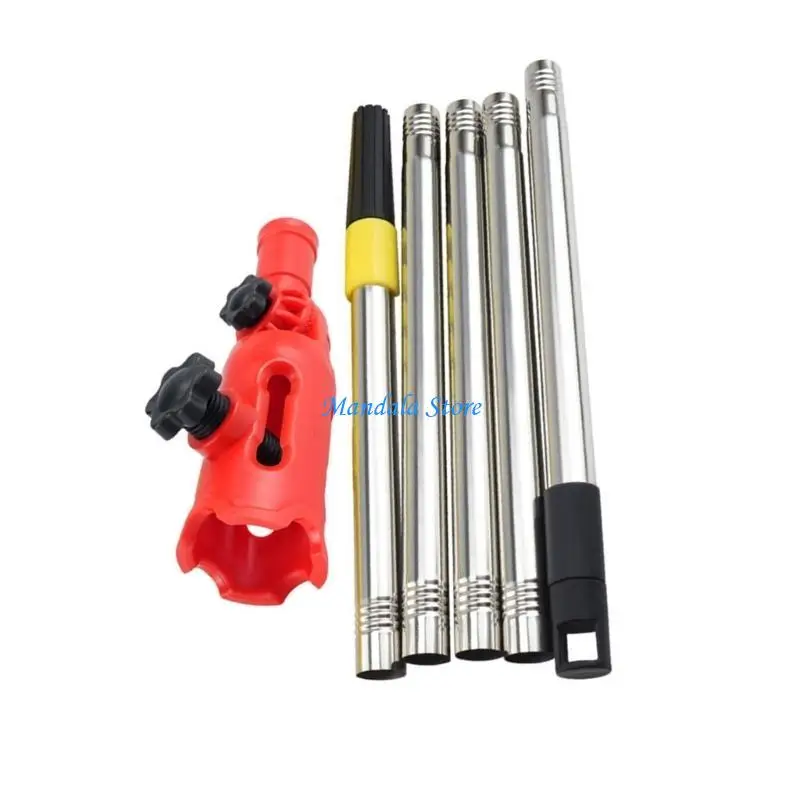 U2JC MultiAngle Portable Paint Roller Extension Poles Attachments Long Paint Brush Tool Flexible Paint Brush Extender