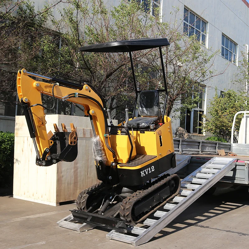 mini excavator loader tractor heavy duty loading ramps