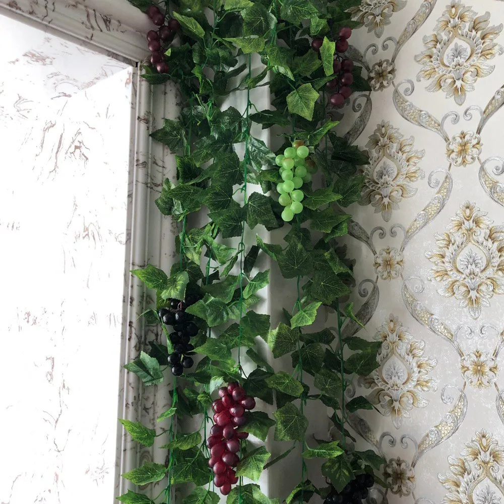 KSOL 12 Bunches Artificial Grapes Simulation Decorative Lifelike Fake Grapes Clusters for Wedding Wine Kitchen Centerpiece