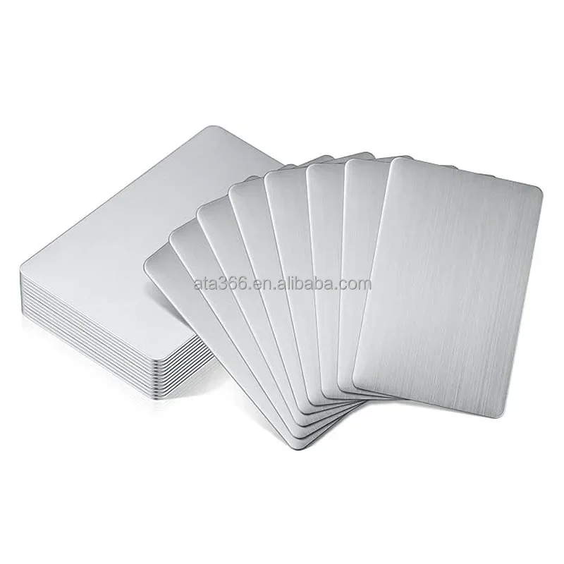 5 بطاقات عمل معدنية بسعر المصنع مخصصة بطاقة ائتمان معدنية فارغة نقش بالليزر بطاقات فارغة التسامي