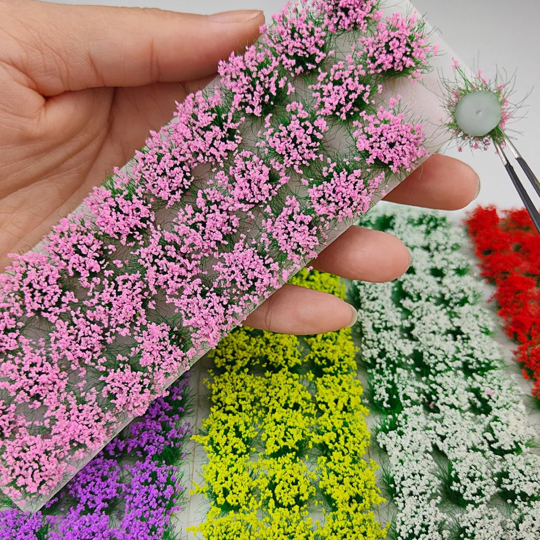 10mm simular flor cluster modelo kits para fazer diy construção mesa de areia paisagem grama plantas materiais diorama acessórios