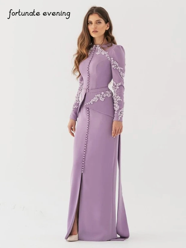 Na szczęście wieczorowa elegancka Vintage z koralikami guzikami o długości podłogi dostosowanej formalna okazja sukienka na studniówkę suknie wieczorowe