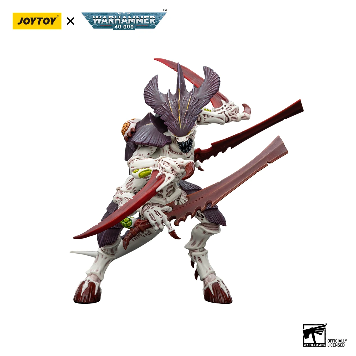 JOYTOY Warhammer mainan tokoh aksi 40k 1/18, prajurit Anime 14.3cm tyrids Hive Fleet Leviathan Tyranid dengan mainan Model bonesword