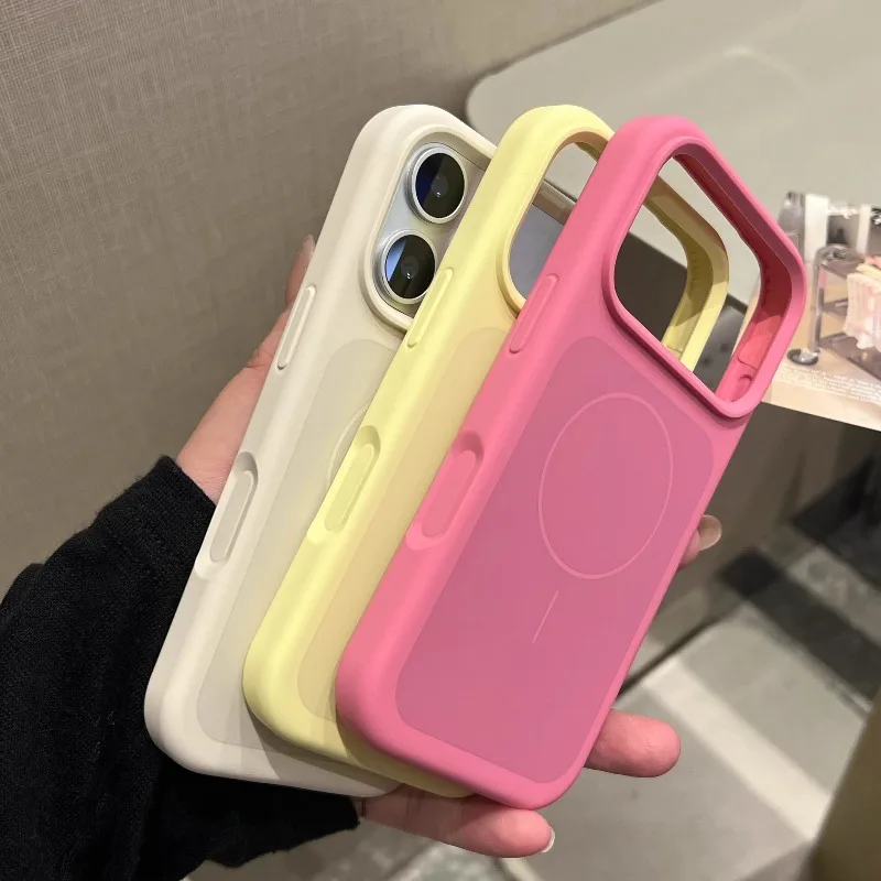 HOCE Luxury Candy Color Liquid Silicone Magnetic Phone Case 
