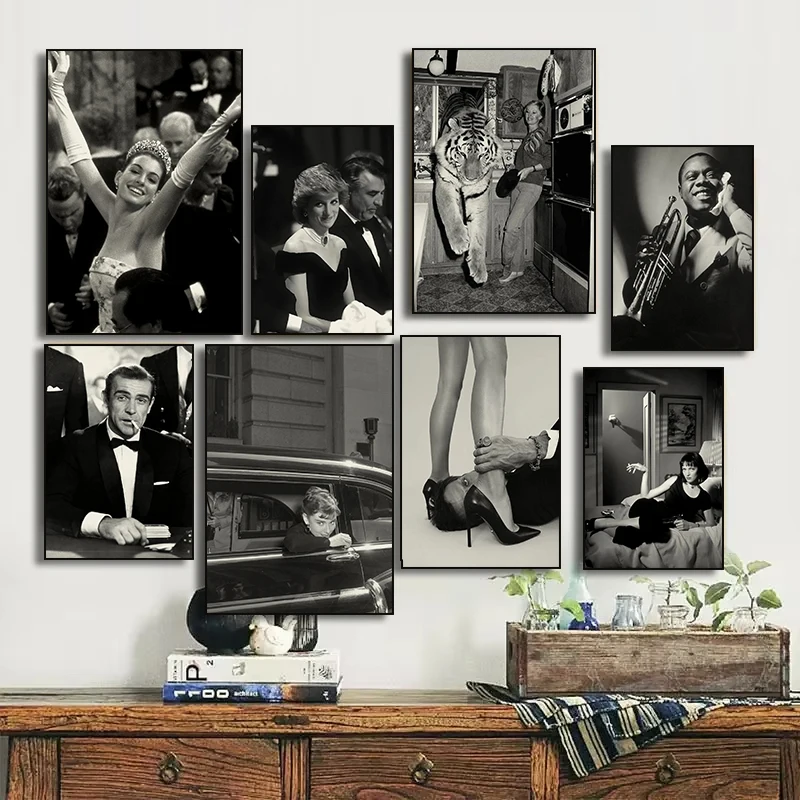 Póster de John Coltrane en Blanco y Negro, Impresión en Lienzo de un Retrato de Jazz, Cantante y Actor, Decoración para Sala