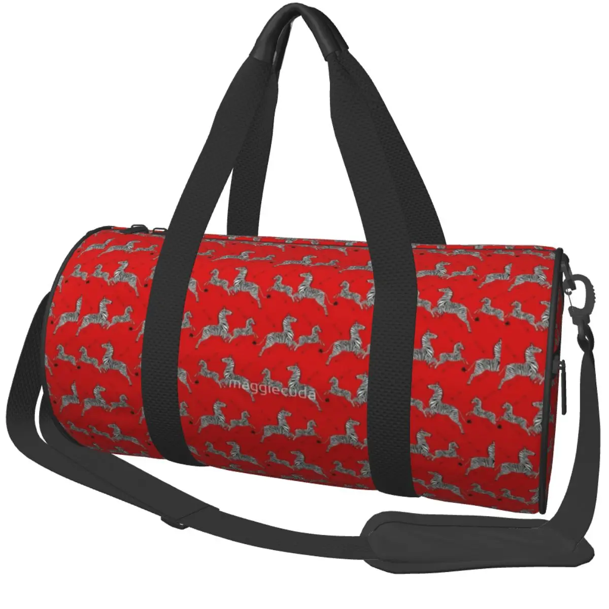 Tenenbaums Zebra Print Sport Bags Darjeeling Limited with Shoes Gym Bag Oxford Male Female Handbag Training Cute Fitness Bag