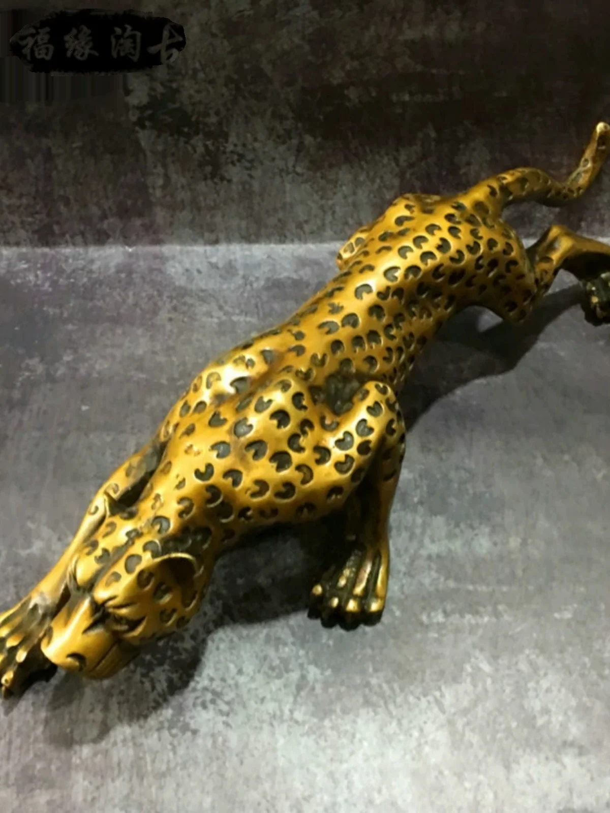 Pure copper gold leopard leopard cheetah leopard copper town home living room business gifts