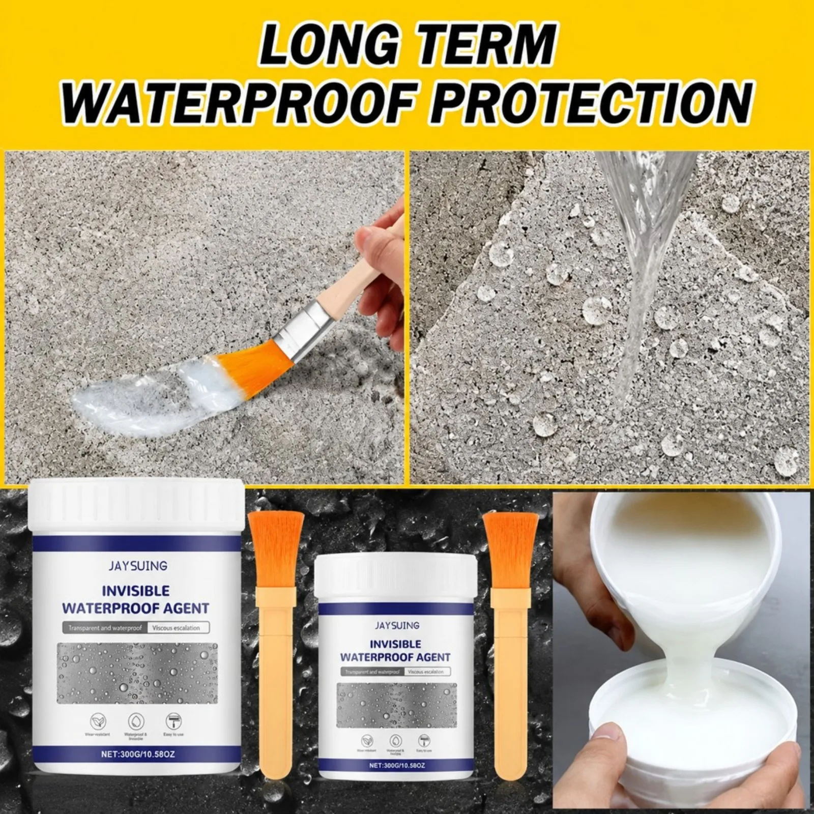 Waterproof Transparent Sealant Glue Strong Bonding Agent Invisible Sealing Coating Leak-Free Glue Repair Tools for Home Bathroom