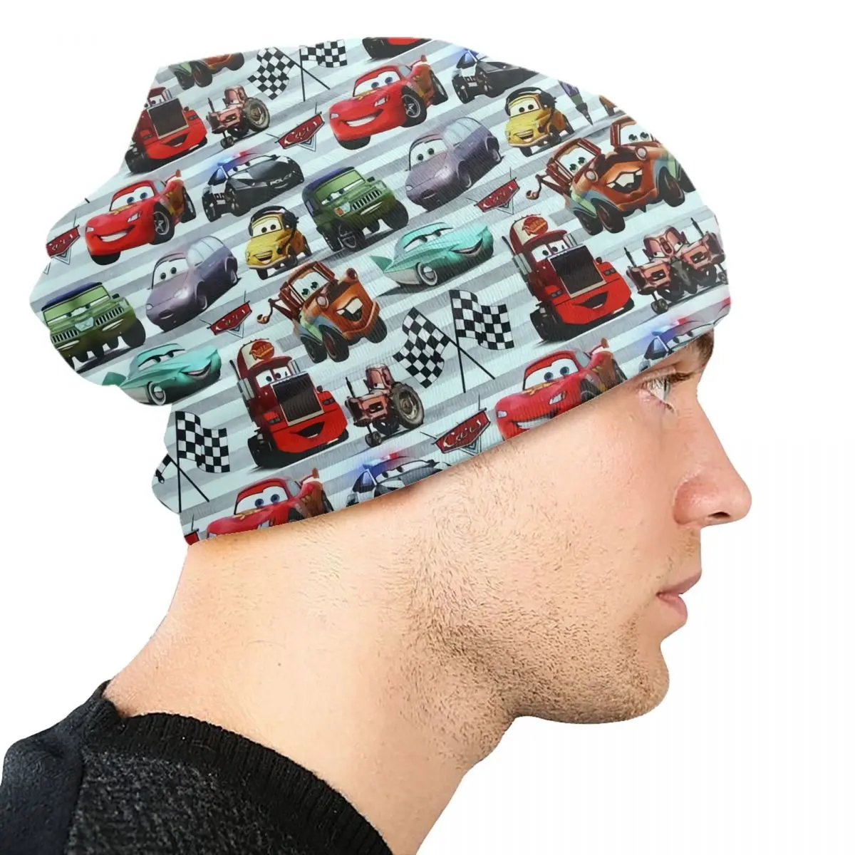 Lightning McQueen Car Race Skullies Beanies Caps Fashion Winter Warm Women Men Knitted Hat Adult Unisex Bonnet Hats