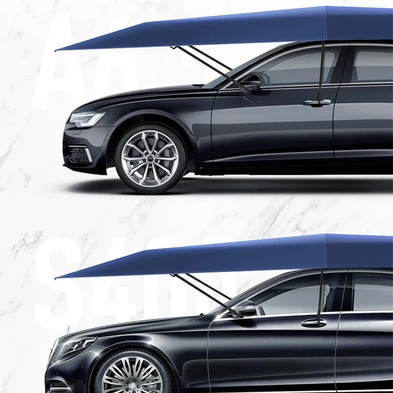 new Car Sunshade Umbrella 4.8/4.2M Automatic Car Awning Mobile Canopy Anti-Hail/Anti-Falling Object Retractable Accsesories