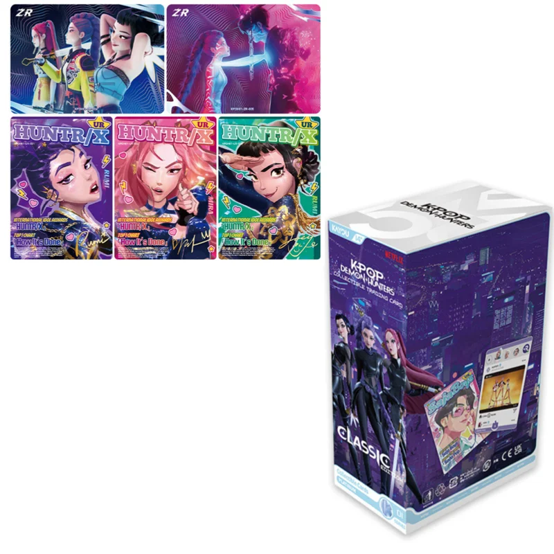 KAYOU KPop Demon Hunters-Collectible Trading Cards-Classic Edition Saja Boys Huntr/X Virtual Idol Collectible Cards Toys Gifts