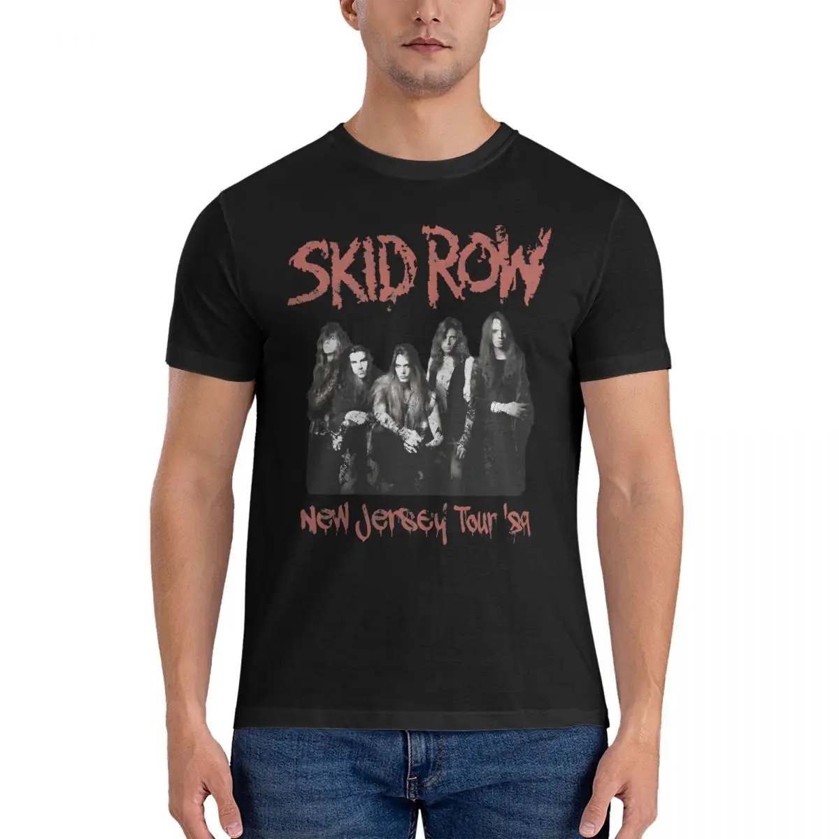 Men Best Seller Classic Hard Rock Sleaze Heavy Metal T Shirts Skid Row Cotton Tops Funny Short Sleeve Round Collar Tee Shirt