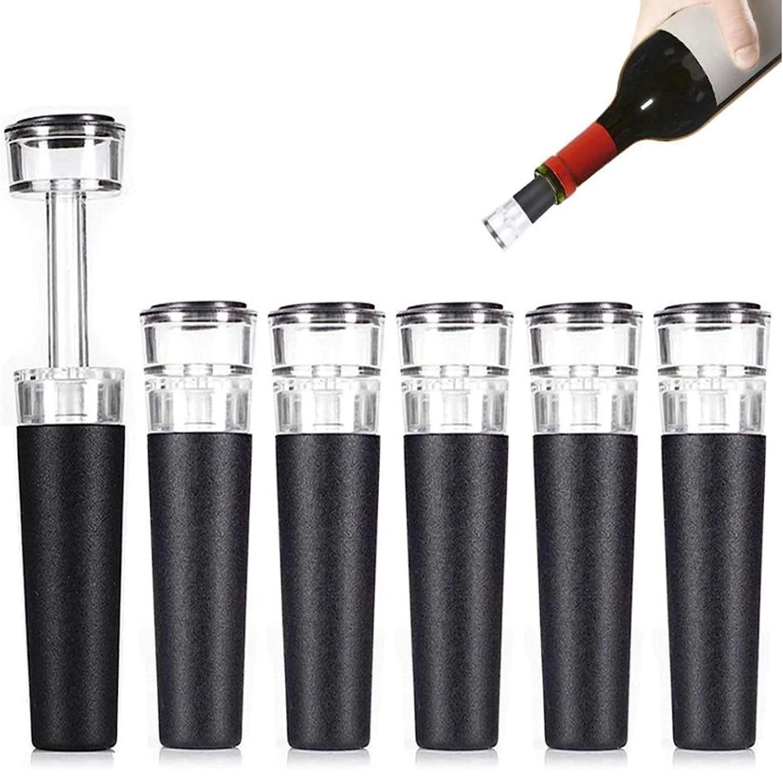 

Vacuum Wine Stopper Reusable wine stopper with built-in vacuum pump Leak-proof wine stopper Sealed with Silicone lid Air Cork fo