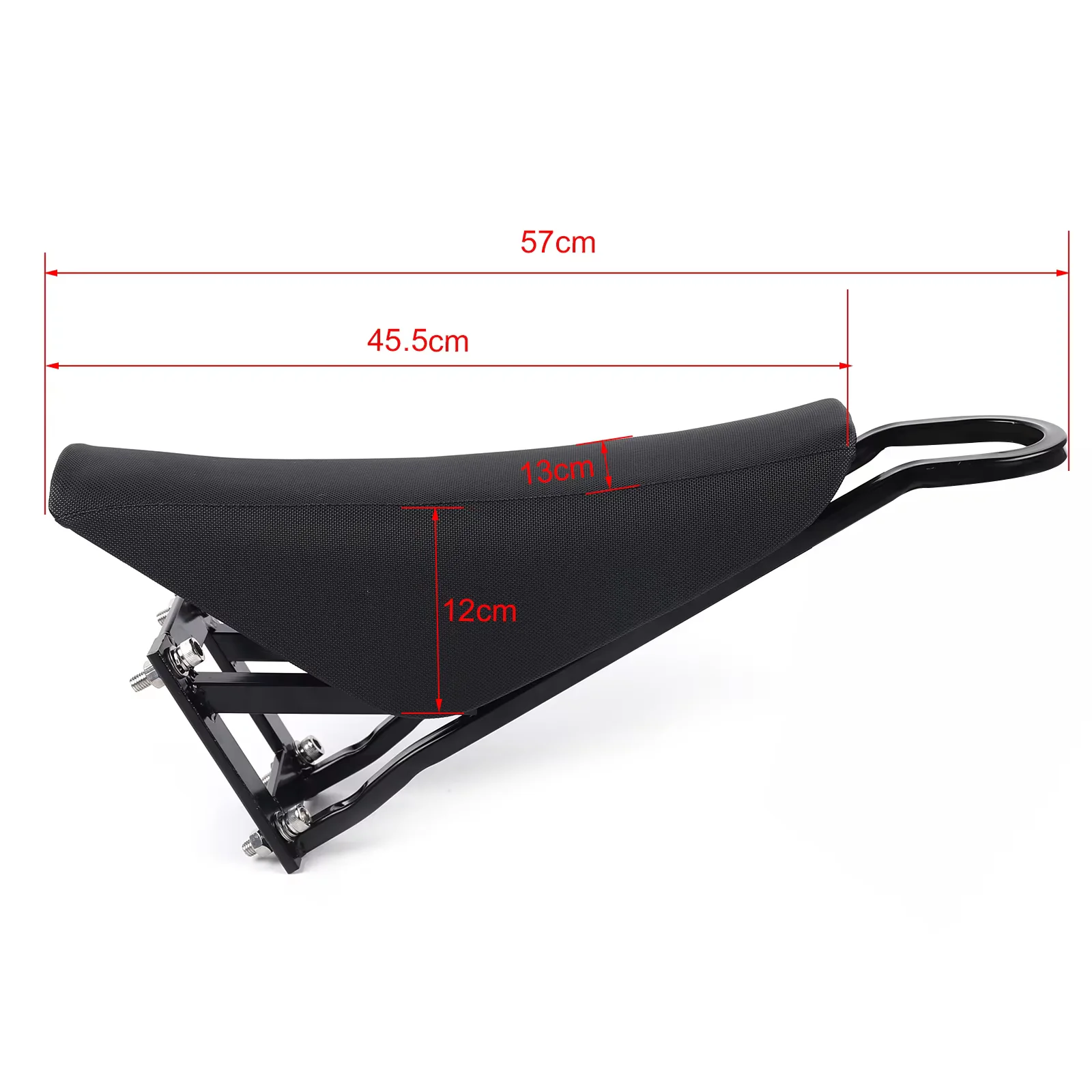 Motorcycle Front Seat Bracket For Electric Mountain Bike Seat Cushion Black