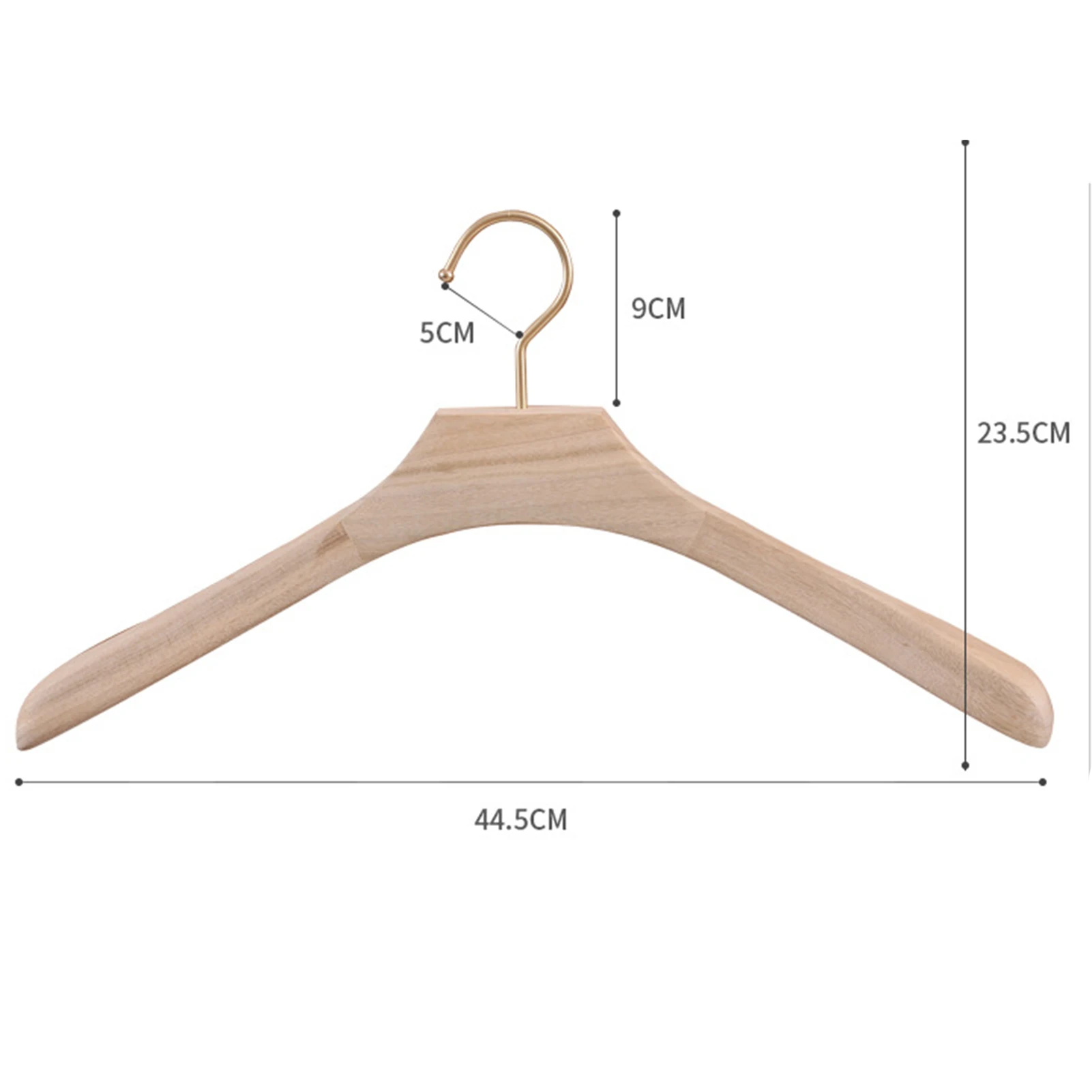 1pc Natural Camphor Wood Hanger Wardrobe Clothing Wide Shoulder Suit Clothes Hang Non-slip Clothes Rack Japanese Hanger 44x4.5cm